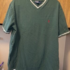 Ralph Lauren Green Short Sleeve Tee with Embroidered Logo